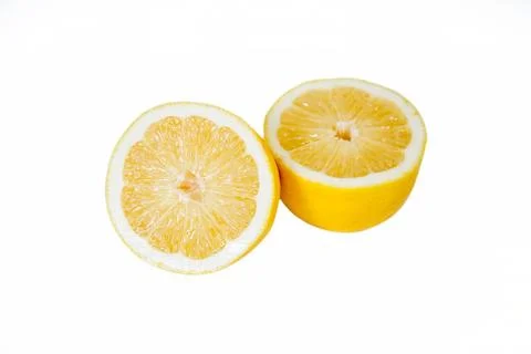 Lemon on a white background Stock Photos