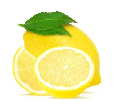 Lemon on white background Stock Photos