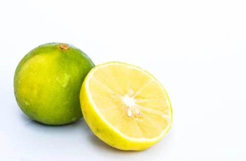 Lemon on white background Stock Photos