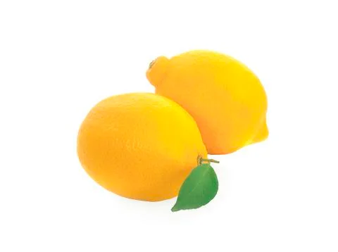 Lemon on white background Stock Photos