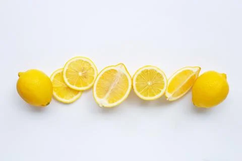 Lemon on white background. Stock Photos