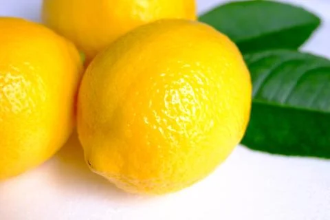 Lemon on white background Stock Photos