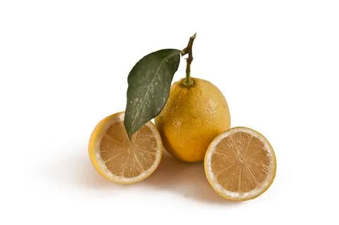 Lemon on white background Stock Photos