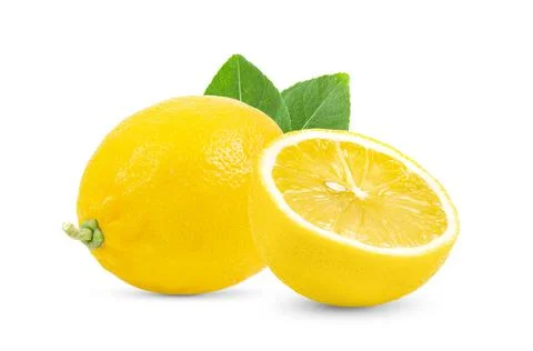 Lemon on white background Stock Photos