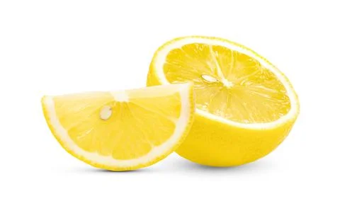 Lemon on white background Stock Photos