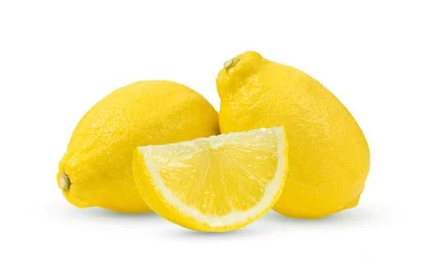 Lemon on white background Stock Photos