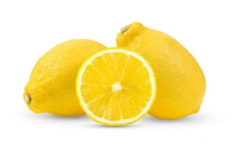 Lemon on white background Stock Photos