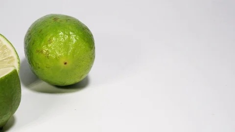 Lemon On White Backgroung Stock Footage 97290872
