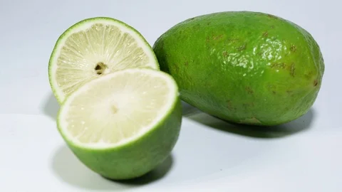 Lemon On White Backgroung 库存影片 97290904