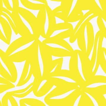 Lemon Yellow Floral seamless pattern design Stock Illustration