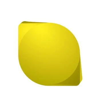 Lemon yellow label Stock Illustration