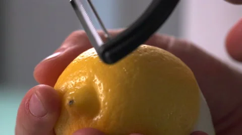 Lemon zest in slow motion Stock Footage 49030490