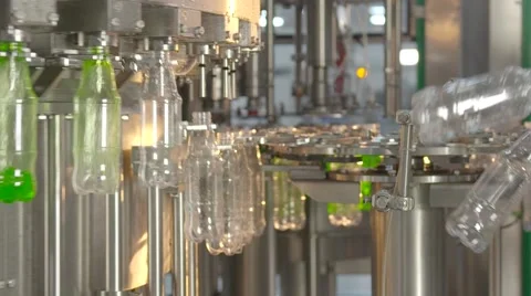  Lemonade bottle conveyor industry  Video stock 66461876