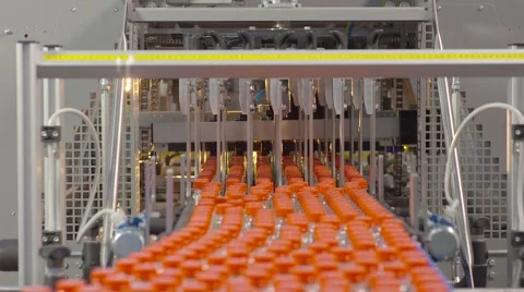  Lemonade bottle conveyor industry  Stock-Footage 66461883