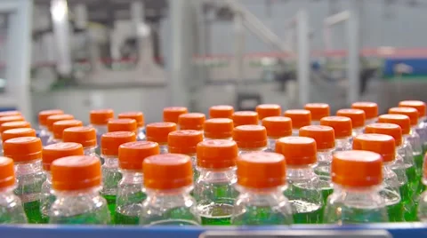  Lemonade bottle conveyor industry  Stock-Footage 66461889