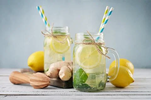 Lemonade with citrus Stock Photos