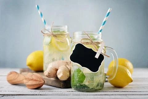 Lemonade with citrus Stock Photos