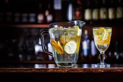 Lemonade coctail drink Stock Photos