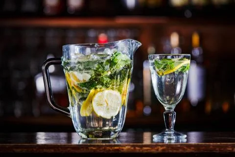 Lemonade coctail drink Stock Photos