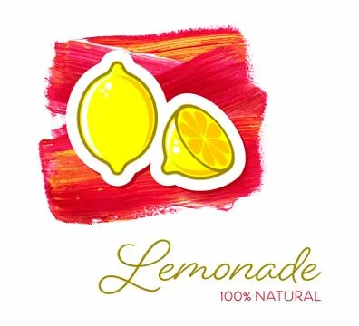 Lemonade creative poster design Stock Illustration