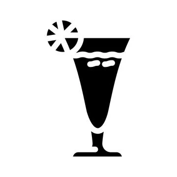 Lemonade drink glyph icon vector illustration Stock Illustration