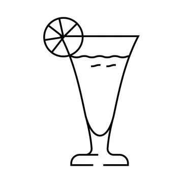 Lemonade drink line icon vector illustration Stock Illustration