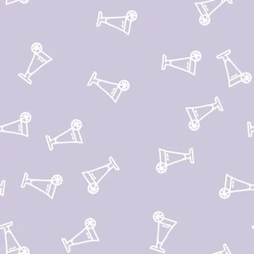 Lemonade drink line vector seamless pattern Stockillustratie