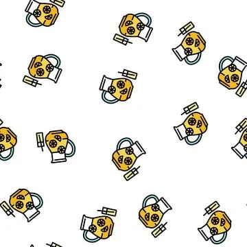 Lemonade drink vector seamless pattern 스톡 일러스트