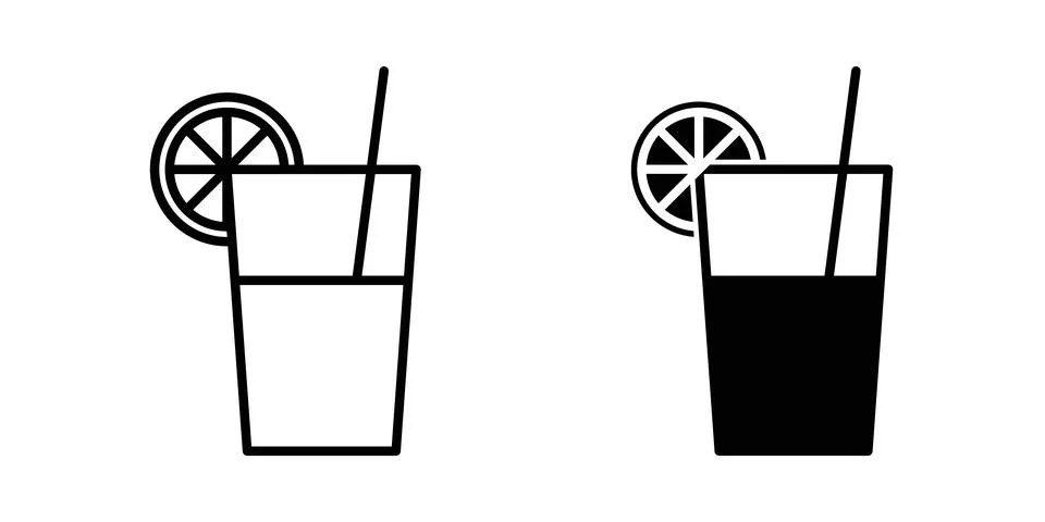 Lemonade icon graphic design. web icons vectors Stock Illustration