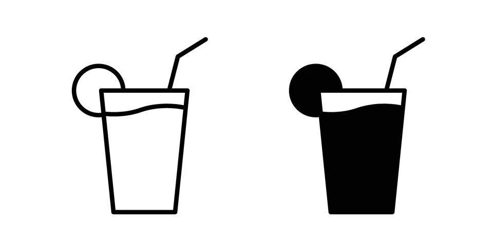 Lemonade icon illustration vector, icon set for apps Stock Illustration