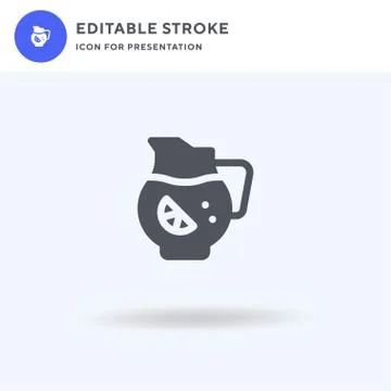 Lemonade icon vector, filled flat sign, solid pictogram isolated on white, lo Stock Illustration