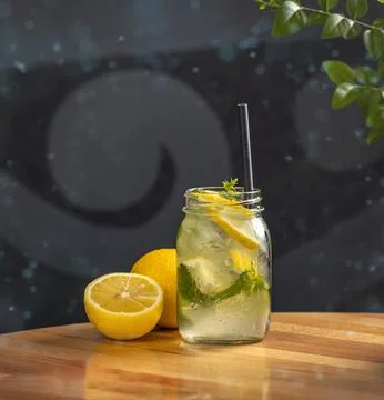 Lemonade with ingredients Stock Photos