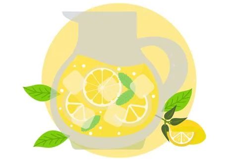 Lemonade Jug Concept Illustration Stock Illustration