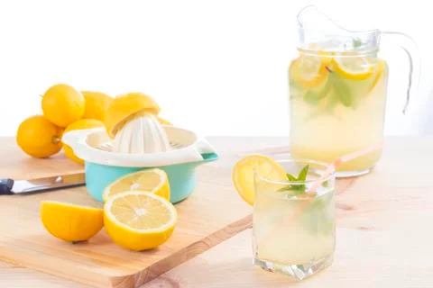 Lemonade just squeeze Stock Photos