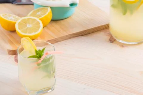 Lemonade just squeeze Stock Photos