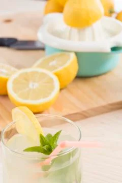 Lemonade just squeeze Stock Photos