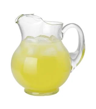 Lemonade pitcher isolated Stock Photos