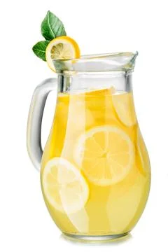 Lemonade pitcher Stock Photos