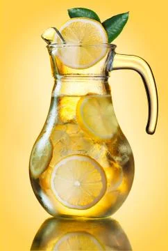 Lemonade pitcher Stock Photos