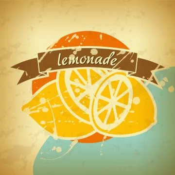 Lemonade retro poster Stock Illustration