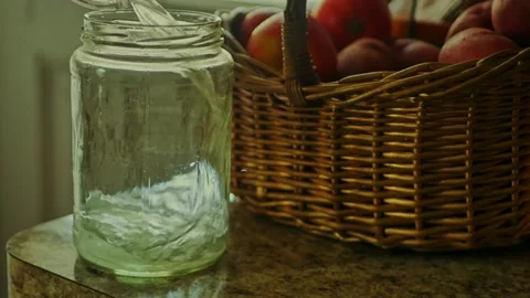 Lemonade Served In A Jar Stock Footage 237044857