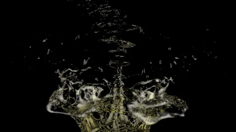 Lemonade splash in extreme slow motion - seamless loop (FULL HD) Stock Footage 37731577