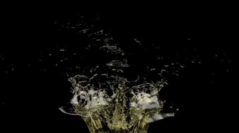 Lemonade splash in slow motion - seamless loop (FULL HD) Video stock 37731666
