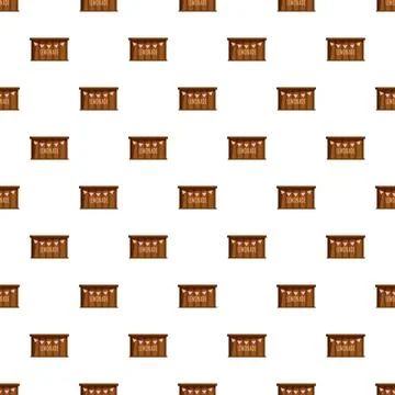 Lemonade stand counter pattern on white background イラスト素材