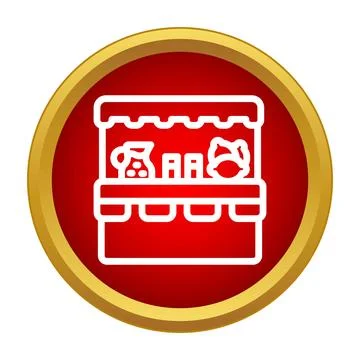Lemonade stand icon selling refreshing summer drinks Stock Illustration