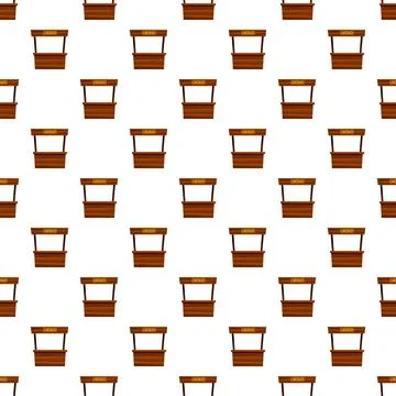 Lemonade stand pattern repeating market stall background イラスト素材