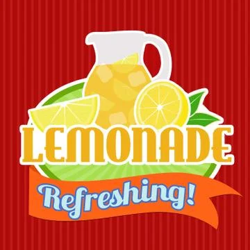 Lemonade sticker or label Stock Illustration
