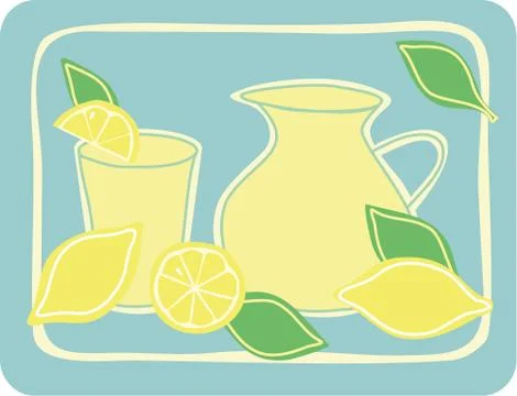 Lemonade still life Stock Illustration