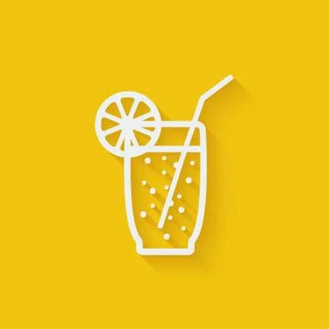 Lemonade with straw Stock-Illustration