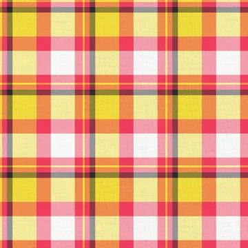 Lemonade tartan repeatable seamless cloth texture イラスト素材